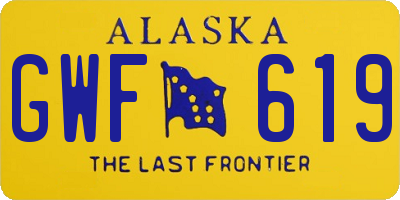 AK license plate GWF619