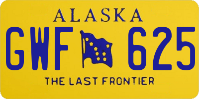 AK license plate GWF625