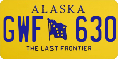 AK license plate GWF630