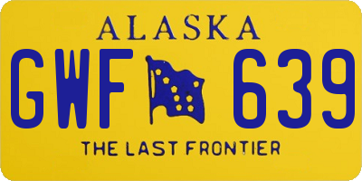 AK license plate GWF639