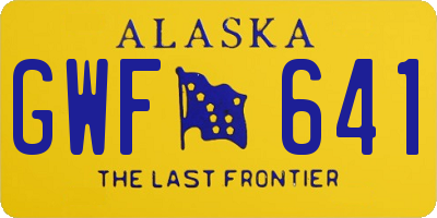 AK license plate GWF641