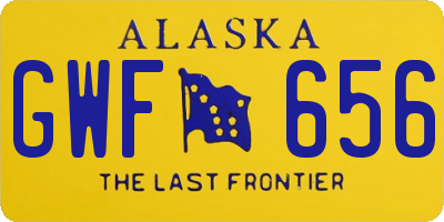 AK license plate GWF656