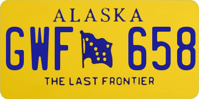 AK license plate GWF658