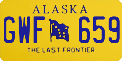 AK license plate GWF659