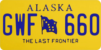 AK license plate GWF660