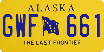 AK license plate GWF661