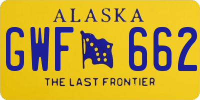 AK license plate GWF662