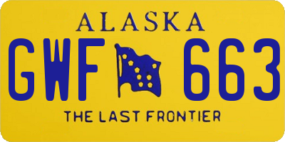 AK license plate GWF663