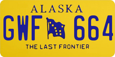 AK license plate GWF664