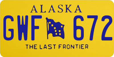 AK license plate GWF672