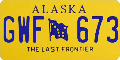 AK license plate GWF673