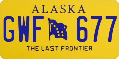 AK license plate GWF677