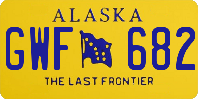 AK license plate GWF682