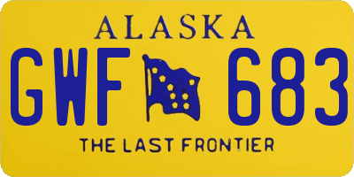 AK license plate GWF683