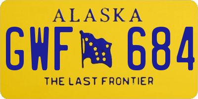 AK license plate GWF684