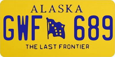 AK license plate GWF689