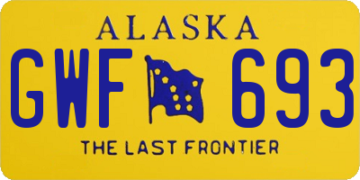 AK license plate GWF693