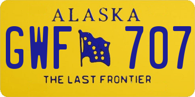 AK license plate GWF707