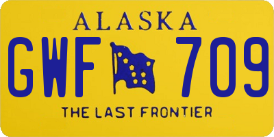 AK license plate GWF709