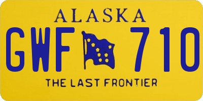 AK license plate GWF710