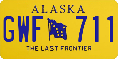 AK license plate GWF711
