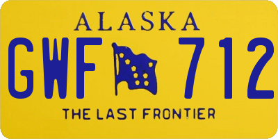AK license plate GWF712