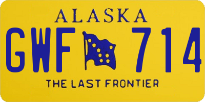 AK license plate GWF714