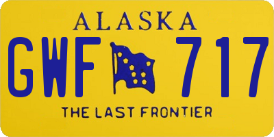 AK license plate GWF717