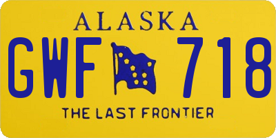 AK license plate GWF718