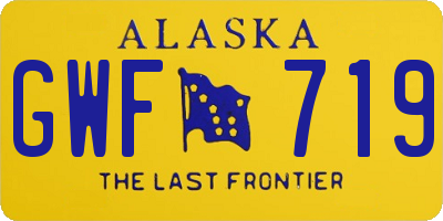 AK license plate GWF719