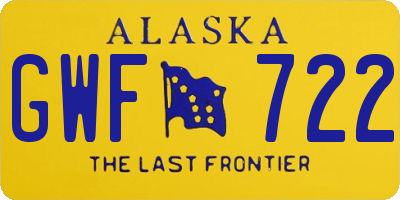 AK license plate GWF722