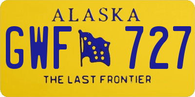 AK license plate GWF727