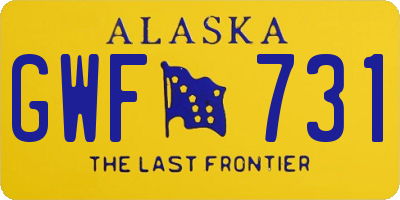 AK license plate GWF731