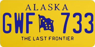 AK license plate GWF733