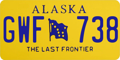 AK license plate GWF738