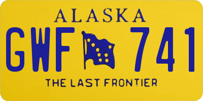 AK license plate GWF741