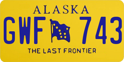 AK license plate GWF743