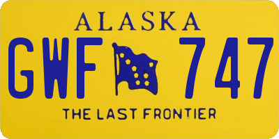 AK license plate GWF747