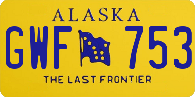 AK license plate GWF753