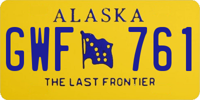 AK license plate GWF761