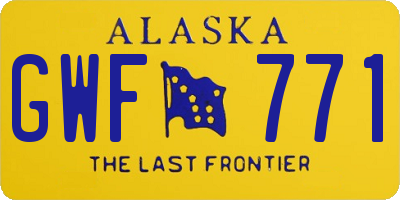 AK license plate GWF771