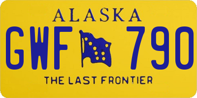 AK license plate GWF790