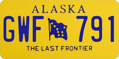 AK license plate GWF791