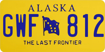 AK license plate GWF812