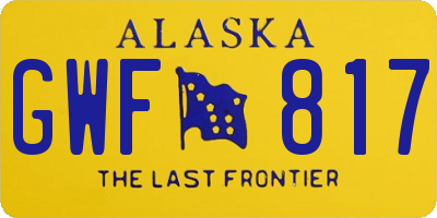 AK license plate GWF817