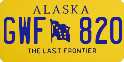 AK license plate GWF820