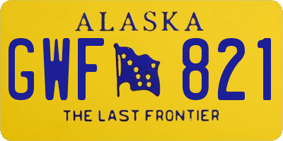 AK license plate GWF821