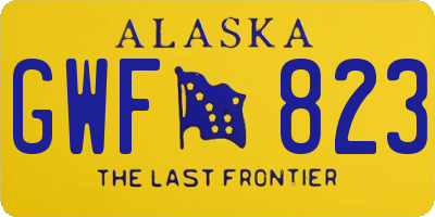 AK license plate GWF823