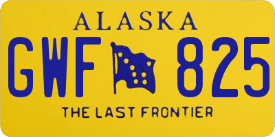 AK license plate GWF825