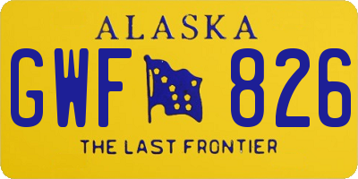 AK license plate GWF826